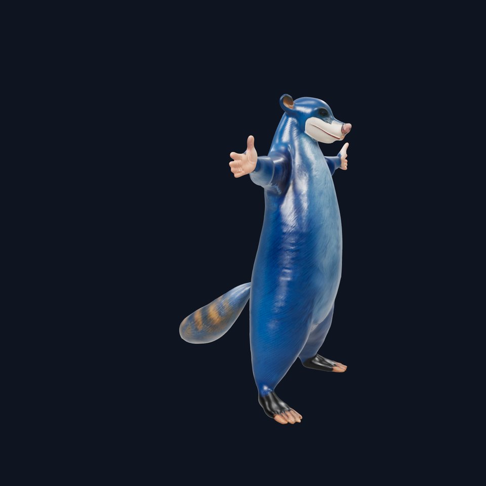 Blue Furry Bear model pack